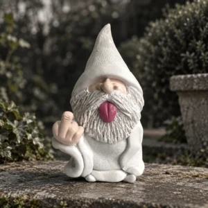Gartenzwerg mit Stinkefinger