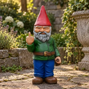 Gartenzwerg mit Stinkefinger