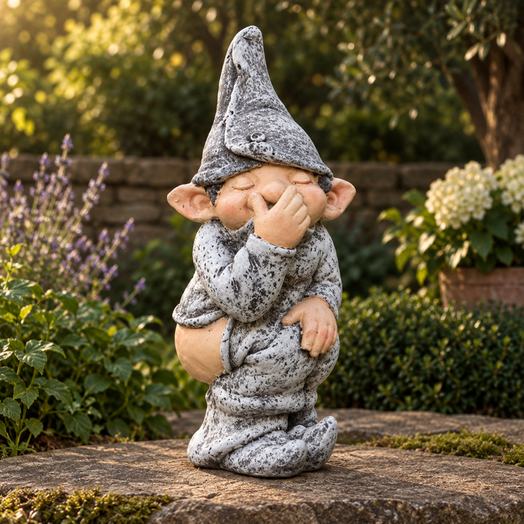 Pupsender Gartenzwerg, Vorderansicht