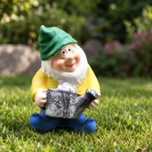 Mini-Gartenzwerg mit Gießkanne