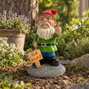Gartenzwerg mit Stinkefinger