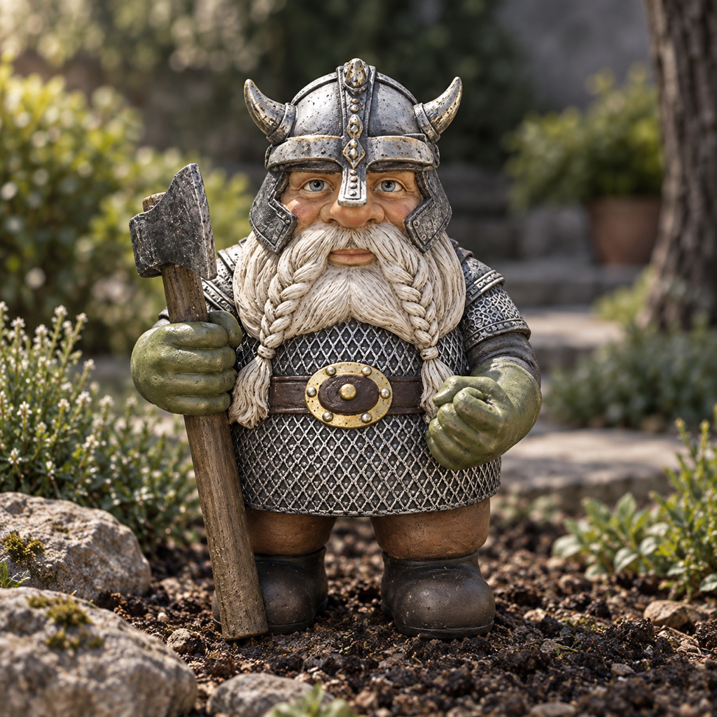 Dicker Gartenzwerg, Vorderansicht