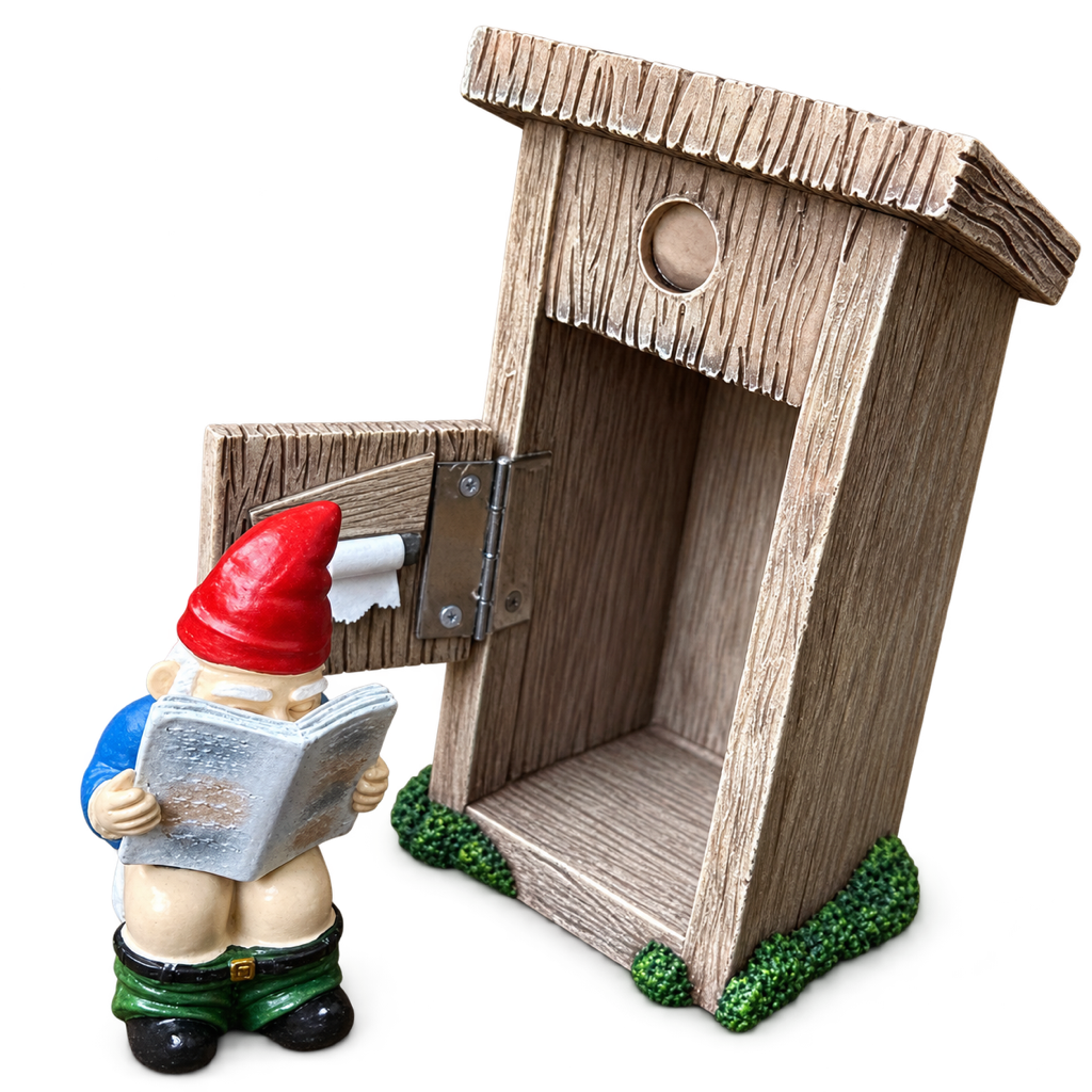 Gartenzwerg auf der Toilette, Produktansicht