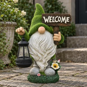 Großer Gartenzwerg zum Willkommenheißen