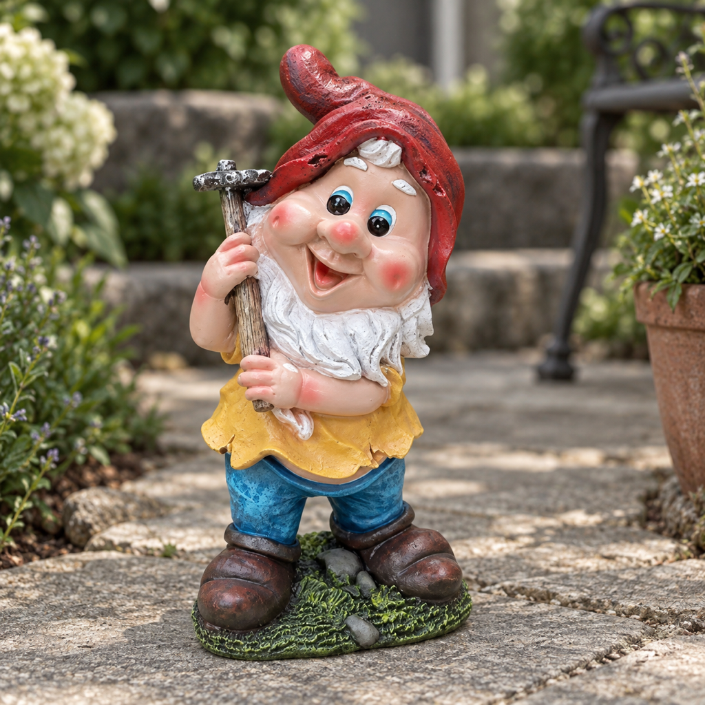 Gartenzwerg Griesgram, Vorderansicht