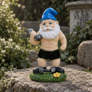 Gartenzwerg als Bodybuilder