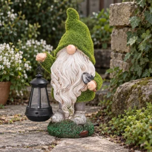 Gartenzwerg mit Laterne