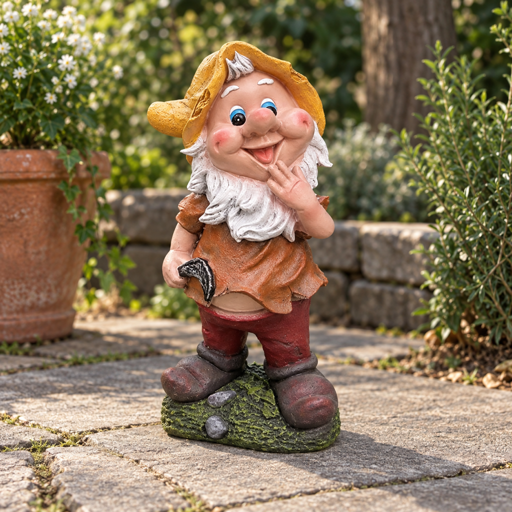 Schüchterner Gartenzwerg, Vorderansicht