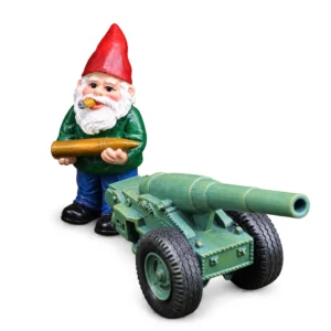 Gartenzwerg als Soldat mit Kanone, Produktansicht, Default Title