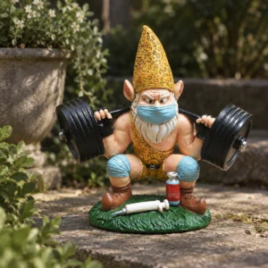 Sportlicher Gartenzwerg