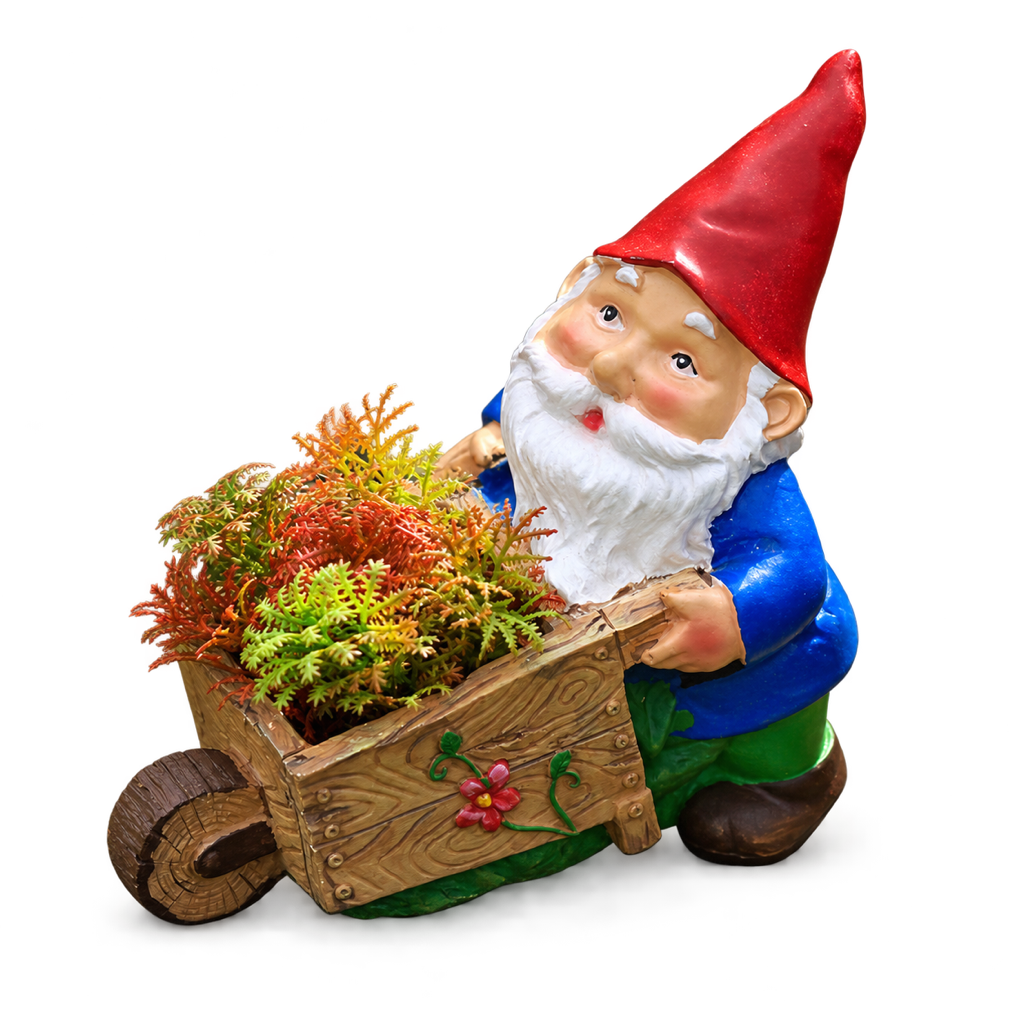 Gartenzwerg mit Schubkarre, Produktansicht