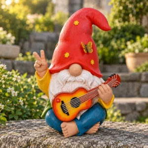 Gartenzwerg mit Gitarre