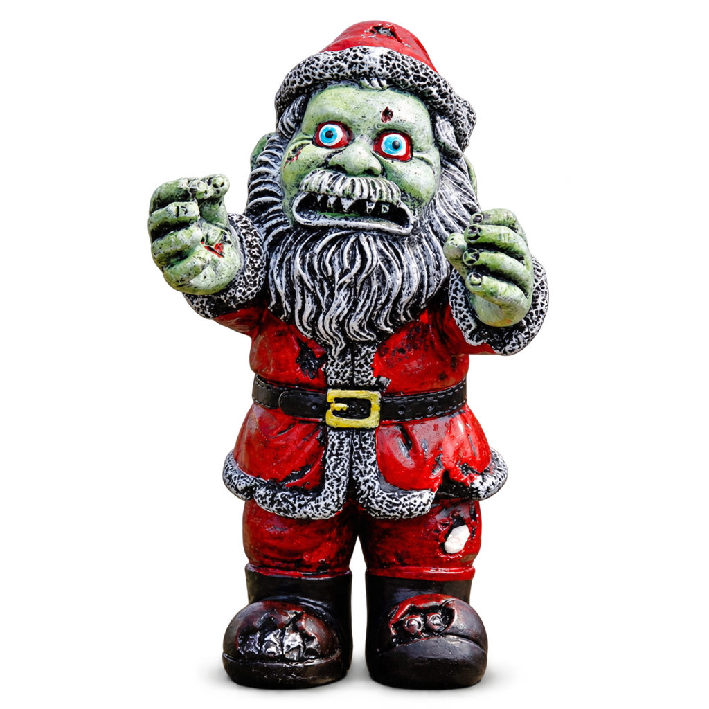 Lustiger Gartenzwerg | Zombie-Weihnachtsmann, Produktansicht